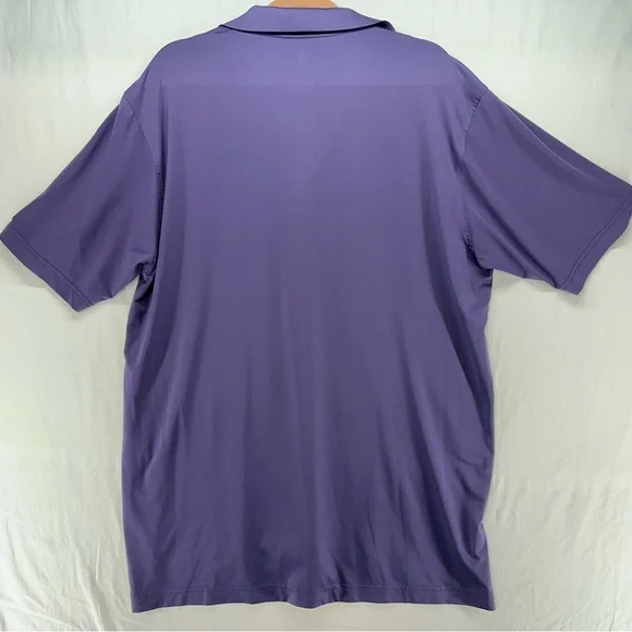 Turtleson Polo Shirt Purple Tour Performance Golf Short Sleeve Mens Size Large - Picture 2 of 7